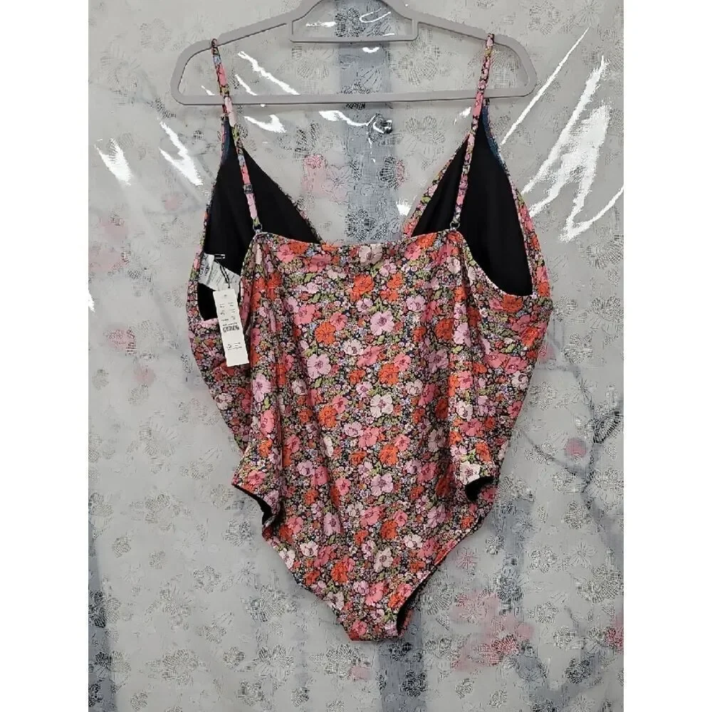 J.Crew Liberty Plunge one-piece swimsuit in the Meadow Song floral print Size 22
